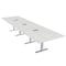 Skutchi Designs 45 in W, 165.75 in L, 29 in H, Engineered Wood Top, White HAR-REC-48x168-T-ELEC-WHCYPRESS - alternate 1